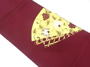 金彩唐花模様刺繍名古屋帯